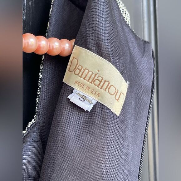 Damianou Two Piece Silver Gold Metallic Dress Set Size S - Picture 10 of 15